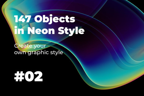 147 Objects in Neon Style #02