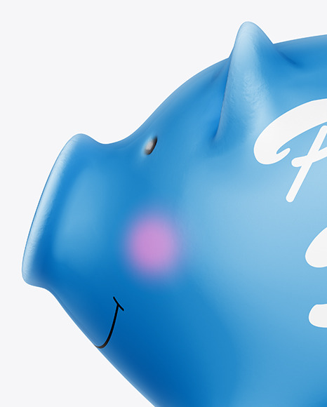 Piggy bank Mockup   Side View PSD #6
