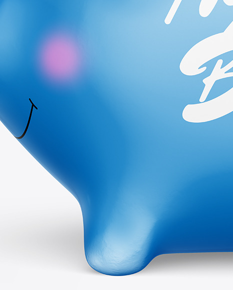 Piggy bank Mockup   Side View PSD #7