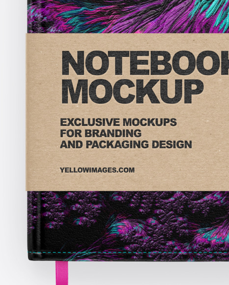 Leather Notebook With Paper Label Mockup PSD #7