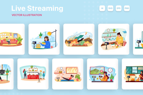 M154_Live Streaming Illustrations