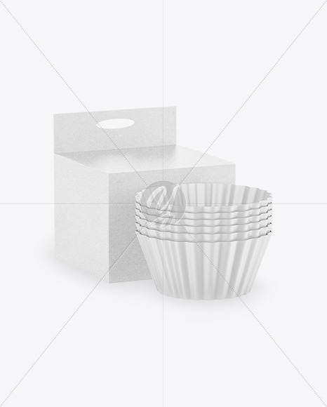 Download Muffin Molds And Box Mockup High Angle Shot In Packaging Mockups On Yellow Images Object Mockups