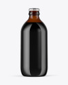 Amber Glass Dark Beer Bottle Mockup