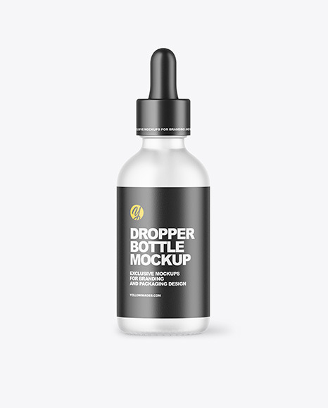 Frosted Glass Dropper Bottle Mockup PSD #2