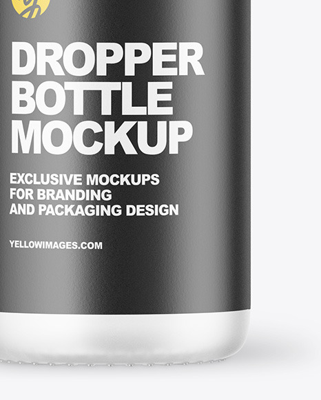 Frosted Glass Dropper Bottle Mockup PSD #6