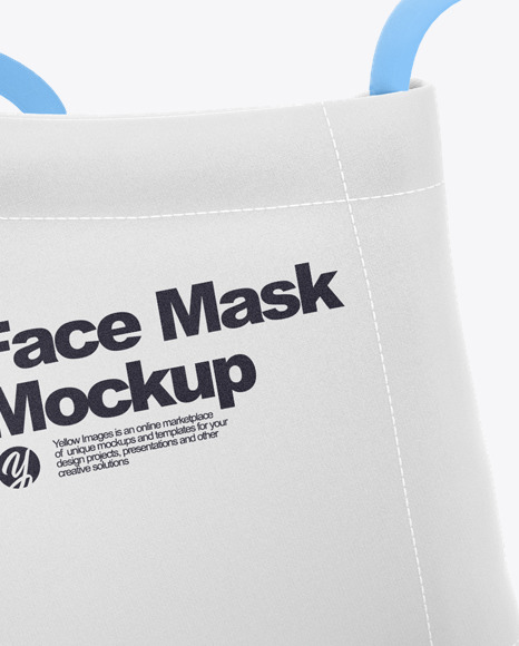 Download Face Mask With Strap Adjusters Mockup In Apparel Mockups On Yellow Images Object Mockups