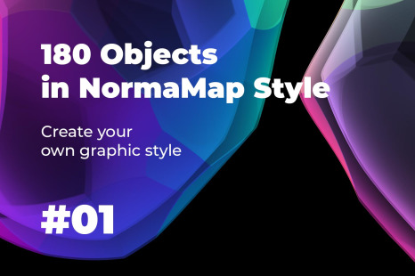 180 Objects in NormalMap Style #01