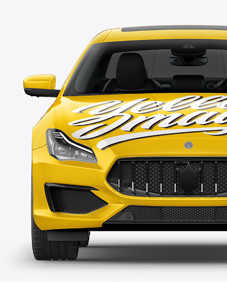 Luxury Sedan Mockup   Front View PSD #4