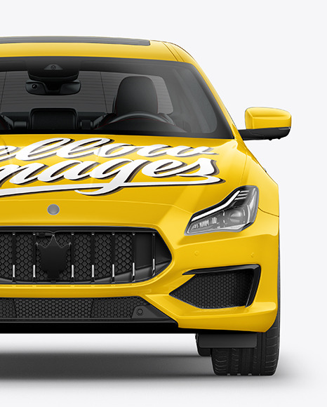 Luxury Sedan Mockup   Front View PSD #2