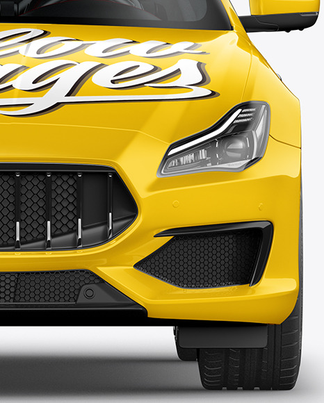 Luxury Sedan Mockup   Front View PSD #1