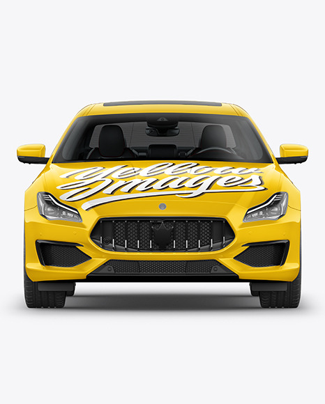 Luxury Sedan Mockup - Front View