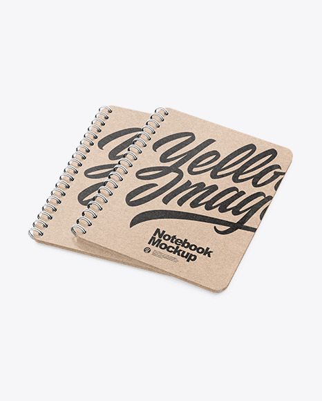 Kraft Notebooks Mockup PSD #2