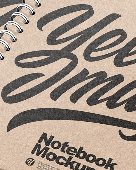 Kraft Notebooks Mockup PSD #4