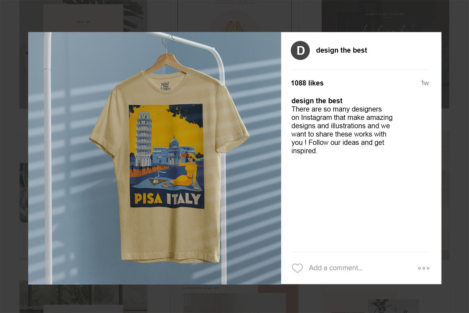 Download T Shirt Mock Up On Hanger In Apparel Mockups On Yellow Images Creative Store