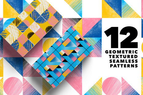 12 Geometric Textured Patterns