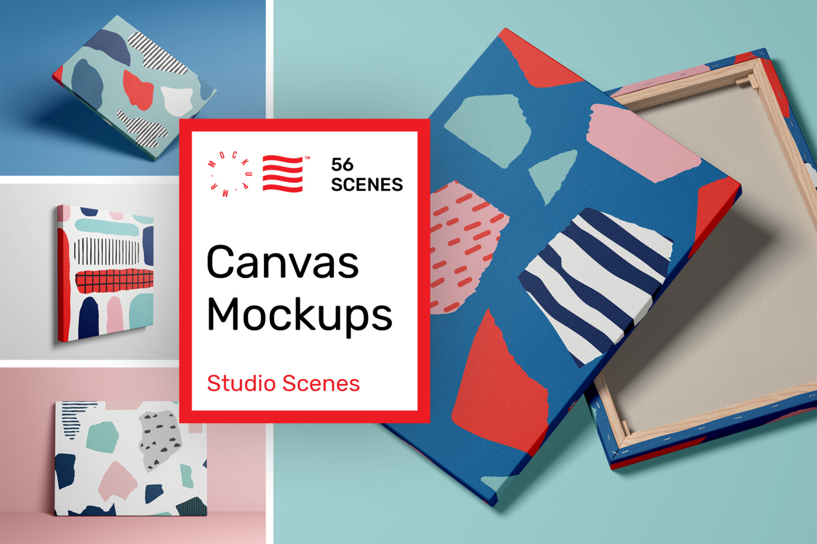 Download Canvas Mockups Studio Scenes In Product Mockups On Yellow Images Creative Store