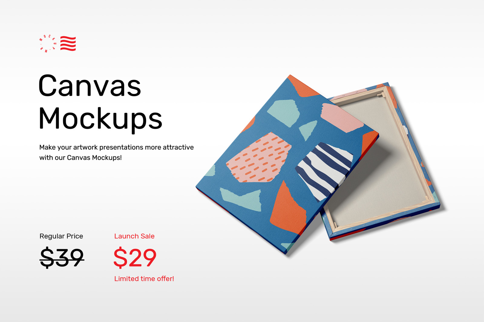 Download Canvas Mockups Studio Scenes In Product Mockups On Yellow Images Creative Store