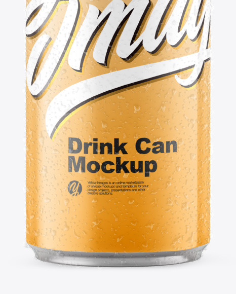 Glossy Drink Can Mockup PSD #1