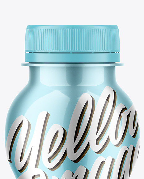 Glossy Metallic Bottle Mockup PSD #2