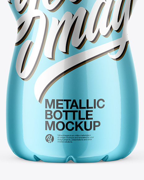 Glossy Metallic Bottle Mockup PSD #1