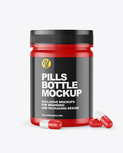 Download Matte Bottle With Pills Mockup Designs Zone