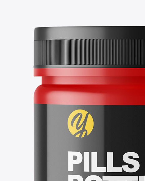 Matte Bottle with Pills Mockup PSD #2