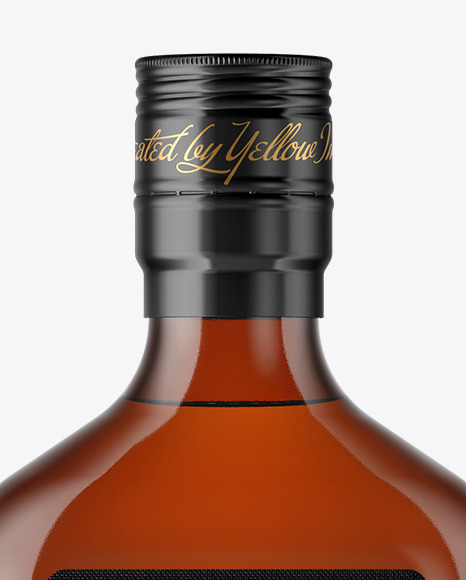 Amber Glass Bottle Mockup PSD #7