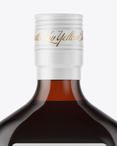 Amber Glass Bottle Mockup PSD #5