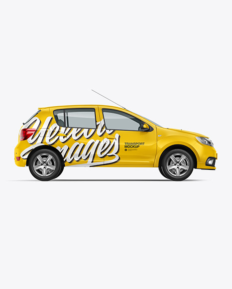 Hatchback Mockup   Side View PSD #7