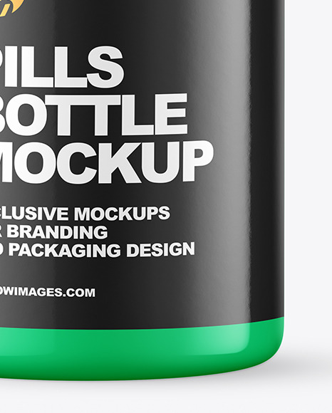 Glossy Pills Bottle Mockup PSD #7