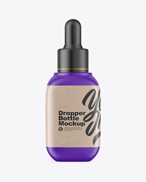 Matte Dropper Bottle Mockup PSD #2