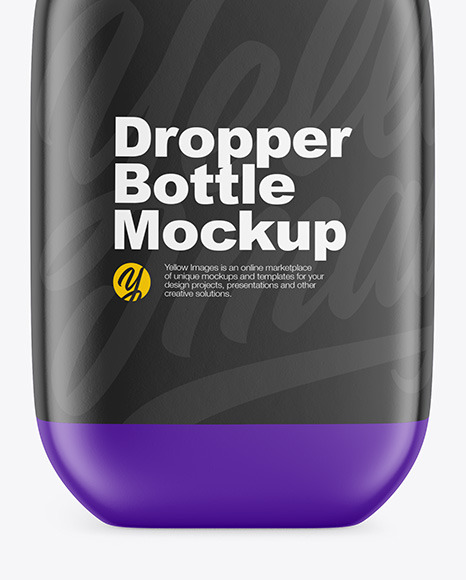 Matte Dropper Bottle Mockup PSD #7