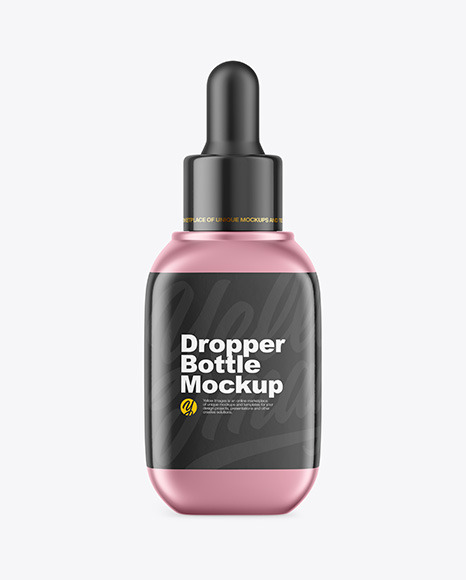 Metallic Dropper Bottle Mockup