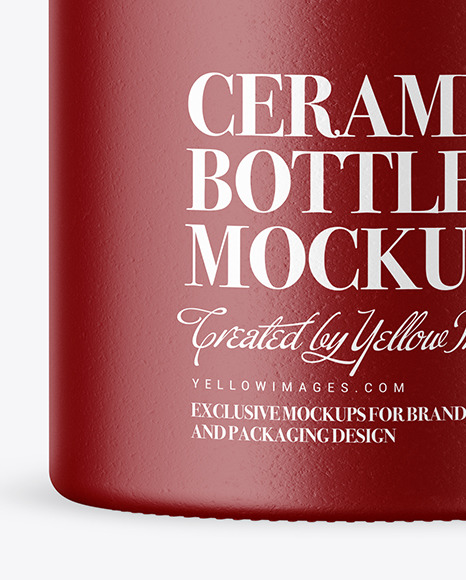 Matte Ceramic Bottle Mockup PSD #1