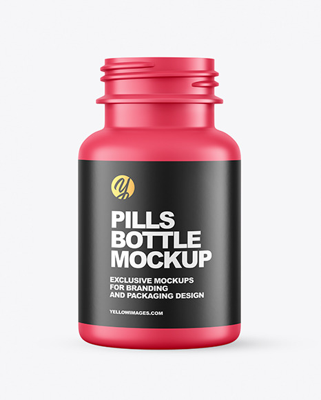 Matte Pills Bottle Mockup