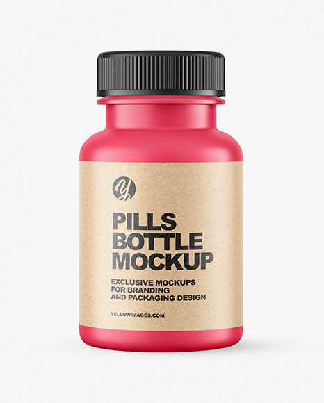 Matte Pills Bottle Mockup PSD #2