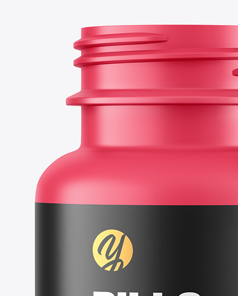 Matte Pills Bottle Mockup PSD #1