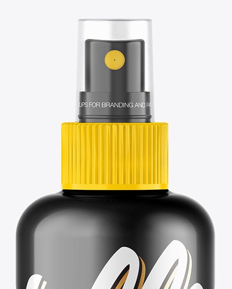 Glossy Spray Bottle Mockup PSD #6