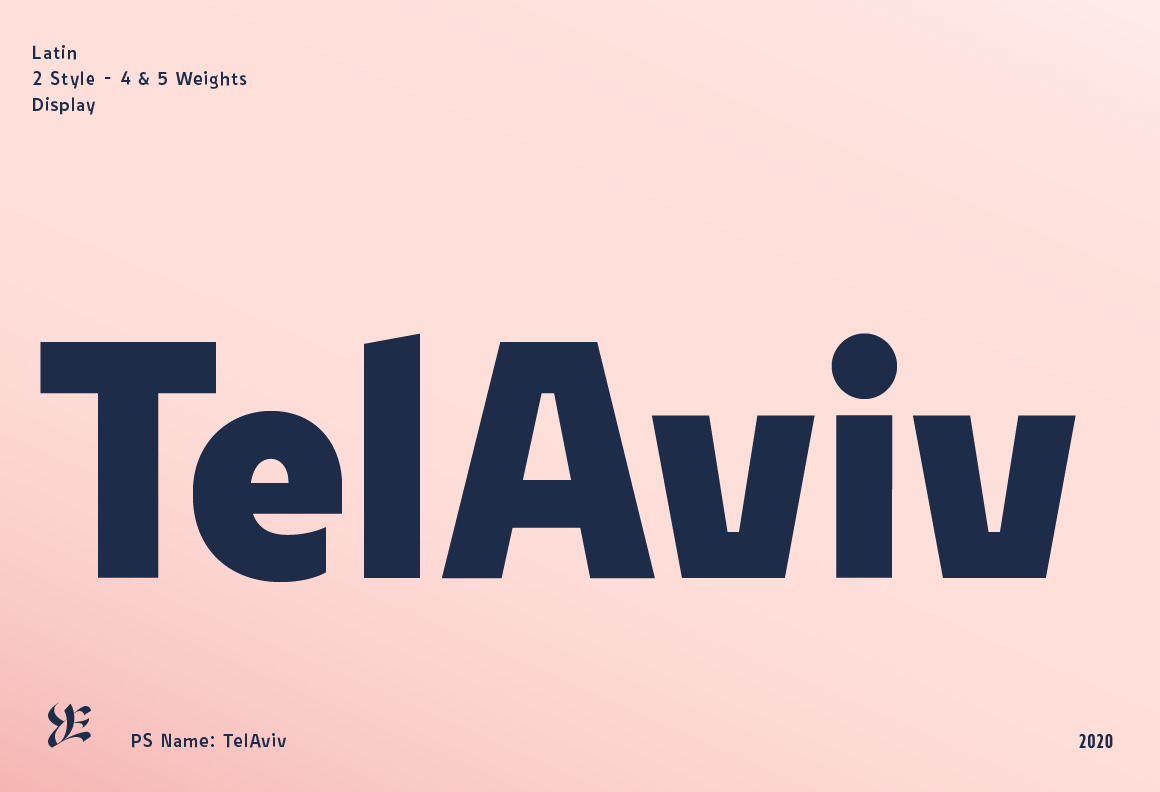 Tel Aviv In Fonts On Yellow Images Creative Store