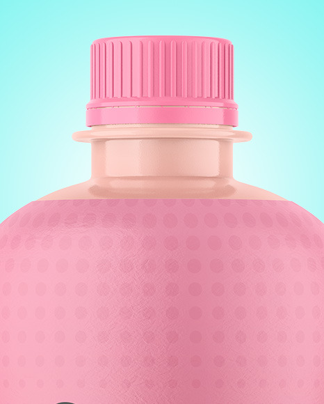 Glossy Bottle With Paper Label Mockup PSD #7