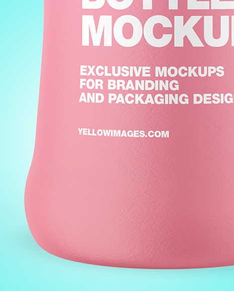 Glossy Bottle With Paper Label Mockup PSD #5