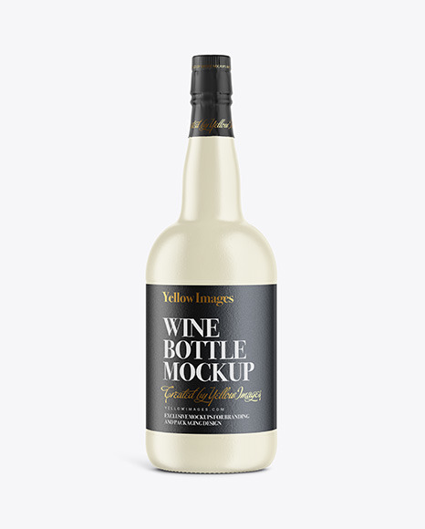 Ceramic Wine Bottle Mockup PSD #2