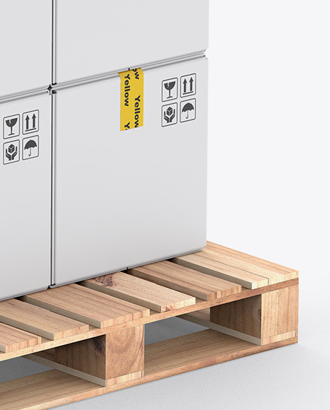 Pallet W  8 Paper Boxes Mockup PSD #5