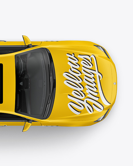 Luxury Sedan Mockup   Top View PSD #4