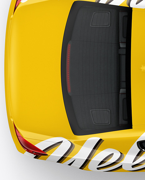 Luxury Sedan Mockup   Top View PSD #1