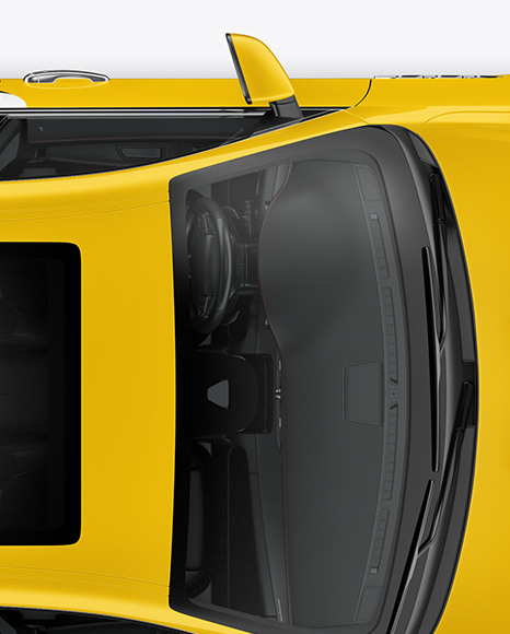 Luxury Sedan Mockup   Top View PSD #6