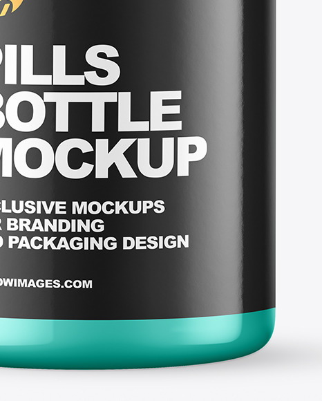 Metallic Pills Bottle Mockup PSD #7