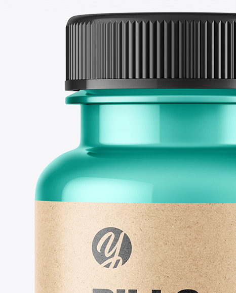 Metallic Pills Bottle Mockup PSD #5