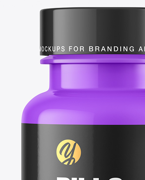 Glossy Pills Bottle Mockup PSD #6