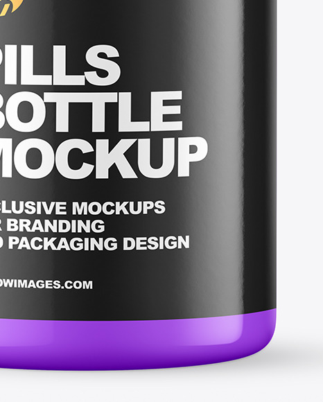 Glossy Pills Bottle Mockup PSD #7